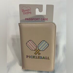 NEW Frasier Sterling Pickleball Passport Case with Card Slots Cream Blue
